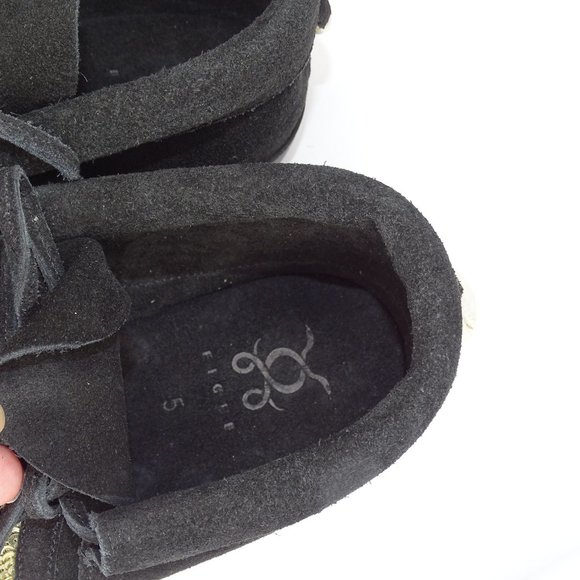 Figue  Lace Up Booties Sequin Moccasins Suede sz 5 - Picture 5 of 11